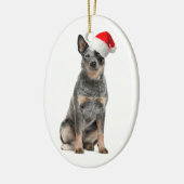 牛犬のクリスマスのオーナメント セラミックオーナメント (左)