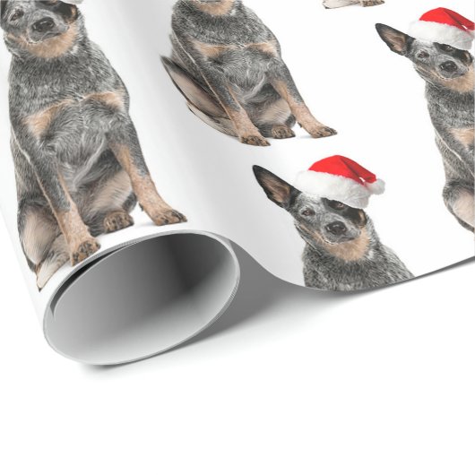 牛犬のクリスマスのギフト用包装紙 ラッピングペーパー (ロールコーナー)