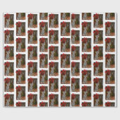 牛犬のクリスマスの包装紙 ラッピングペーパー (フラット)