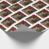 牛犬のクリスマスの包装紙 ラッピングペーパー (角)