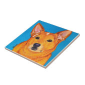 牛犬のタイル- "赤" タイル (側面)