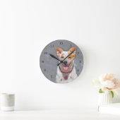 牛犬の救助 ラウンド壁時計 (ホーム)