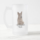 牛犬の規則 フロストグラスビールジョッキ (左)