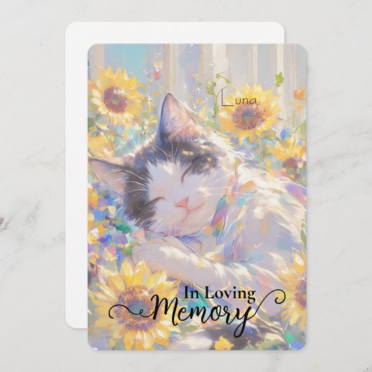 牛猫の哀悼カード シーズンカード (正面/裏面)