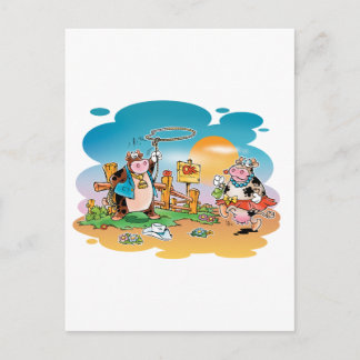 牛男と牛女 ポストカード