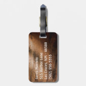 牛男の子のブーツの拍車の国のモノグラムの荷物のラベル ラゲッジタグ (裏面縦)