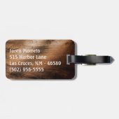 牛男の子のブーツの拍車の国のモノグラムの荷物のラベル ラゲッジタグ (裏面横)