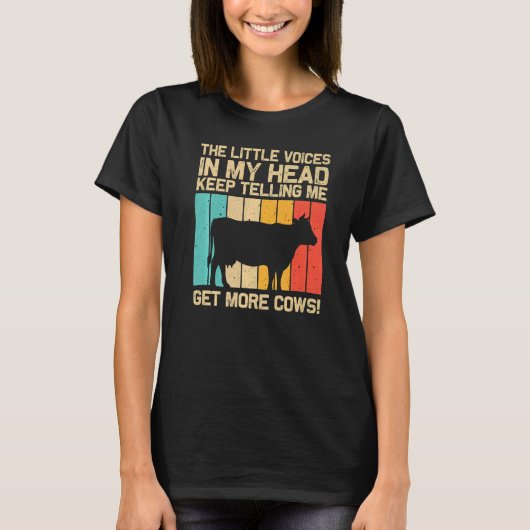 牛男性へ女性農畜牛乳業農家 Tシャツ (正面)