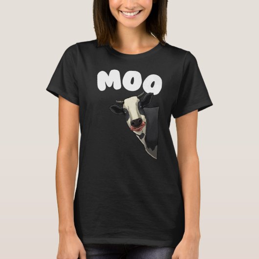 牛男性へ女牛農家酪農動物 Tシャツ (正面)