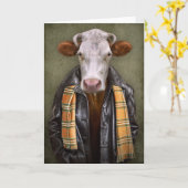 牛男 カード (黄色い花)