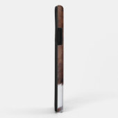 牛白褐色モノグラム Case-Mate iPhoneケース (裏面/右)