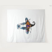 牛白黒ハロウィーンウィッチ タペストリー (正面(横))