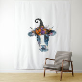 牛白黒ハロウィーンウィッチ タペストリー (インサイチュ)