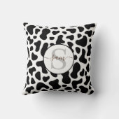 牛白黒パッチモノグラム装飾用クッション クッション (裏面)
