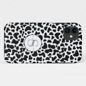 牛白黒モノグラム Case-Mate iPhoneケース (裏面(横))