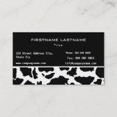 牛皮の名刺 名刺 (裏面)