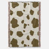 牛皮の茶色 スローブランケット (正面縦)