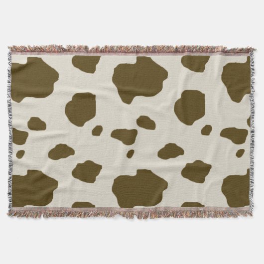 牛皮の茶色 スローブランケット (正面)