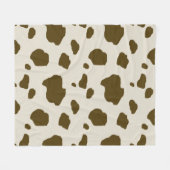 牛皮の茶色 フリースブランケット (正面(横))