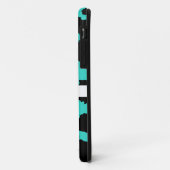 牛皮白黒及びターコイズ模様 Case-Mate iPhoneケース (裏面/左)