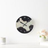 牛皮 ラウンド壁時計 (ホーム)