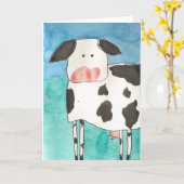 牛空白のなカード カード (黄色い花)