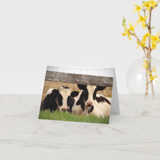 牛空白のの札 カード (黄色い花)