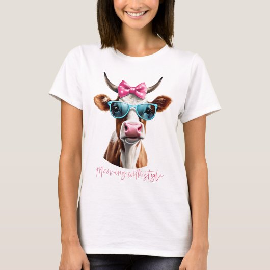 牛笑わされるの糞 Tシャツ (正面)