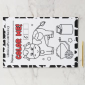 牛納屋周囲の庭誕生日キッズカラーリング活動 ペーパーパッド (インサイチュ)