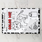 牛納屋周囲の庭誕生日キッズカラーリング活動 ペーパーパッド (折り畳み)