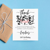 牛納屋周囲の庭誕生日パーティーサンキューカード