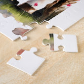 牛素朴アートと花 – ファームハウスデコール ジグソーパズル (側面)