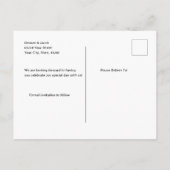 牛素朴スカルボホティール(緑がかった色)西ひまわり花 案内ポストカード (裏面)