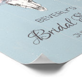 牛素朴スカルボホフローラブライダルシャワー歓迎 ポスター (角)