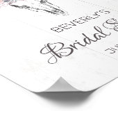 牛素朴スカルボホフローラブライダルシャワー歓迎 ポスター (角)