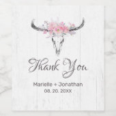 牛素朴スカルボホフローラ赤面水彩 ワインラベル (シングルラベル)