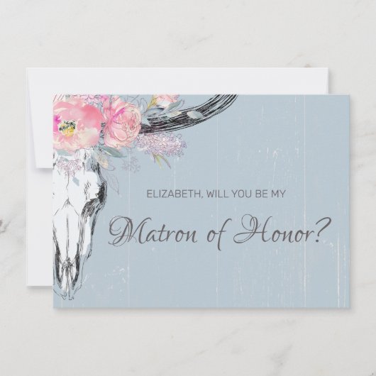 牛素朴スカルボホ赤面フローラマトロンの名誉 招待状 (正面)