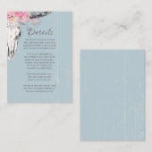 牛素朴スカルボホ赤面水カラーフローラブルー エンクロージャーカード (正面/裏面)