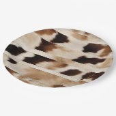 牛素朴プリントウエスタンカントリーカウボーイパーティー ペーパープレート (アングル)