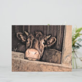 牛素朴ヴィンテージスケッチアートカントリーバーンファーム (スタンド正面)