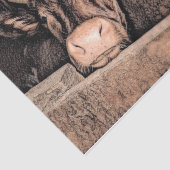 牛素朴ヴィンテージスケッチアートカントリーバーンファーム 薄葉紙 (詳細)