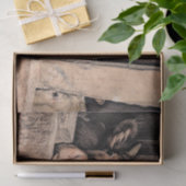 牛素朴ヴィンテージスケッチアートカントリーバーンファーム 薄葉紙 (ギフト)