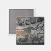 牛絵画と馬のロックの紀元前17000年(ca) マグネット (正面/裏面)