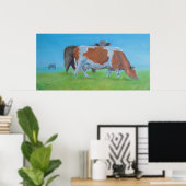 牛絵画の ポスター (ホームオフィス)