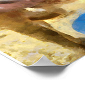 牛絵画舐め ポスター (角)