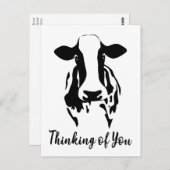 牛考えのハロー恋しく思ユーファーム農家 ポストカード (正面/裏面)