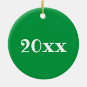 牛肉とブロッコリー中国のテイクアウトレストラン食品 セラミックオーナメント (裏面)