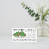 牛肉とブロッコリー中国のテイクアウトレストラン食品 名刺 (スタンド正面)