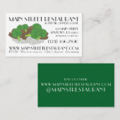 牛肉とブロッコリー中国のテイクアウトレストラン食品 名刺 (正面/裏面)