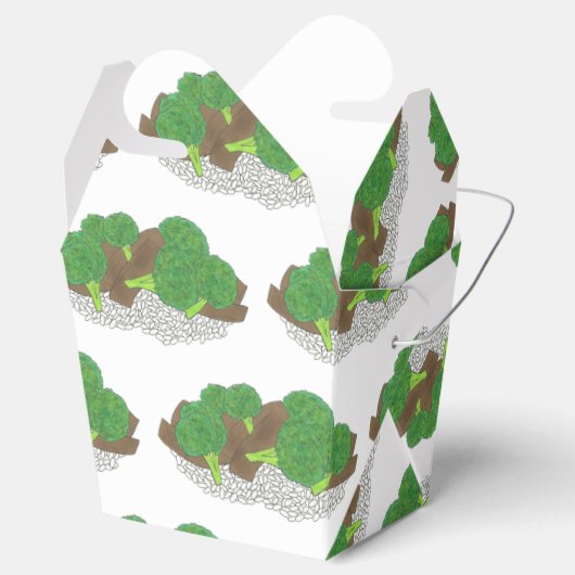 牛肉とブロッコリー中国のテイクアウト食品 フェイバーボックス (オープン)